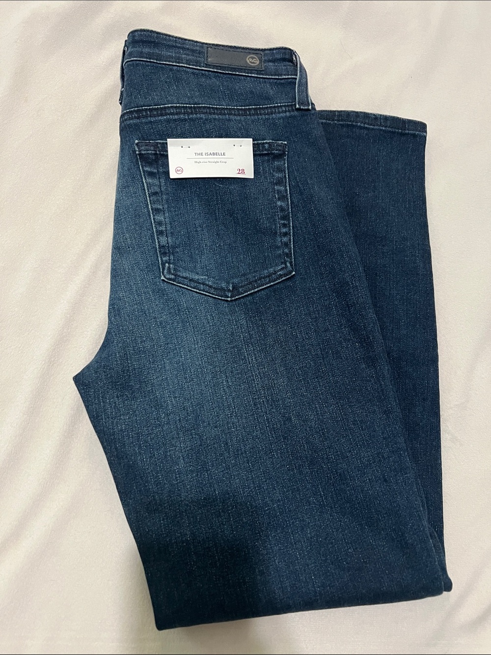 New AG The Isabelle High Rise Straight Crop Jeans - Picture 2 of 6
